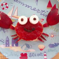 fun food crab lunch on a plate