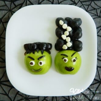 Frankenstein fruit snack