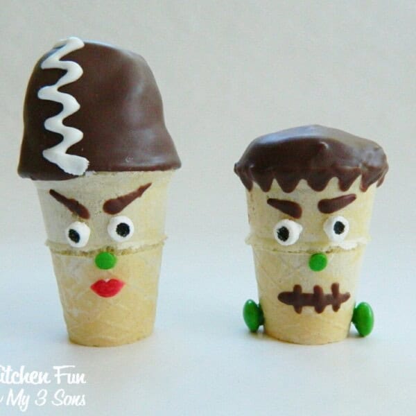 Frankenstein cake pop cones