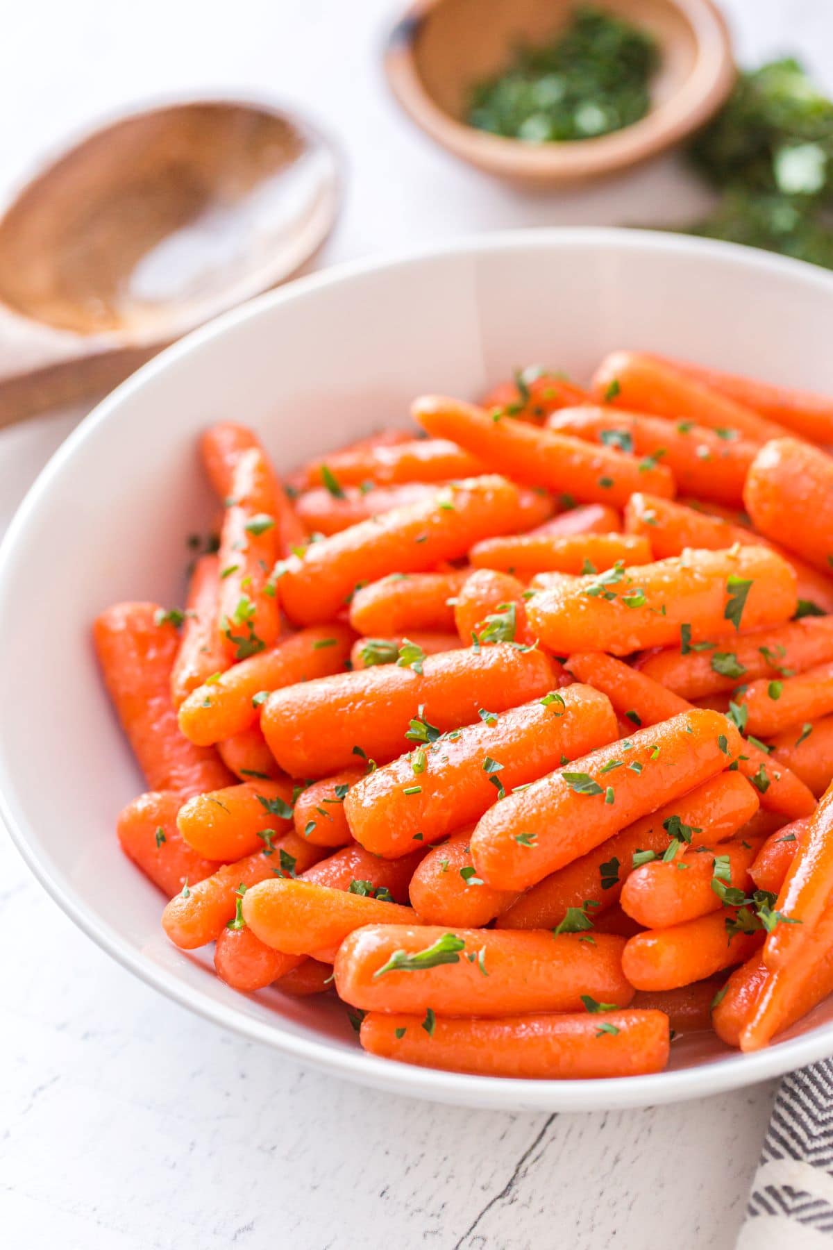 Honey Glazed Carrots in  a bowl