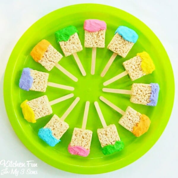 paint brush rice krispie treats