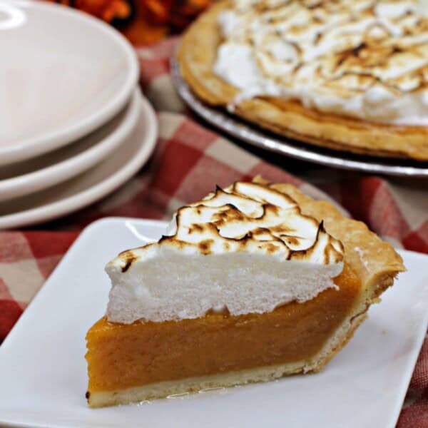 Sweet potato pie with meringue