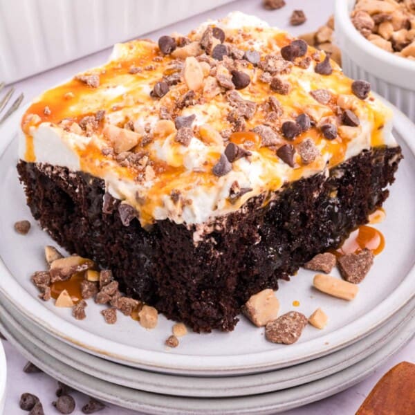 Chocolate Caramel Poke Cake feature