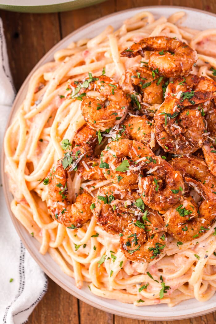 Creamy Cajun Shrimp Pasta Recipe l Kitchen Fun With My 3 Sons