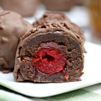 Chocolate Brownie Cherry Bombs with Whiskey