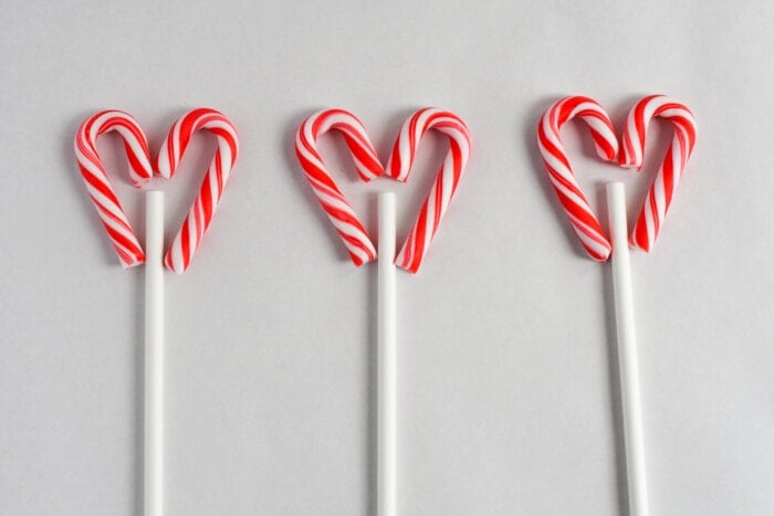 candy canes in a heart