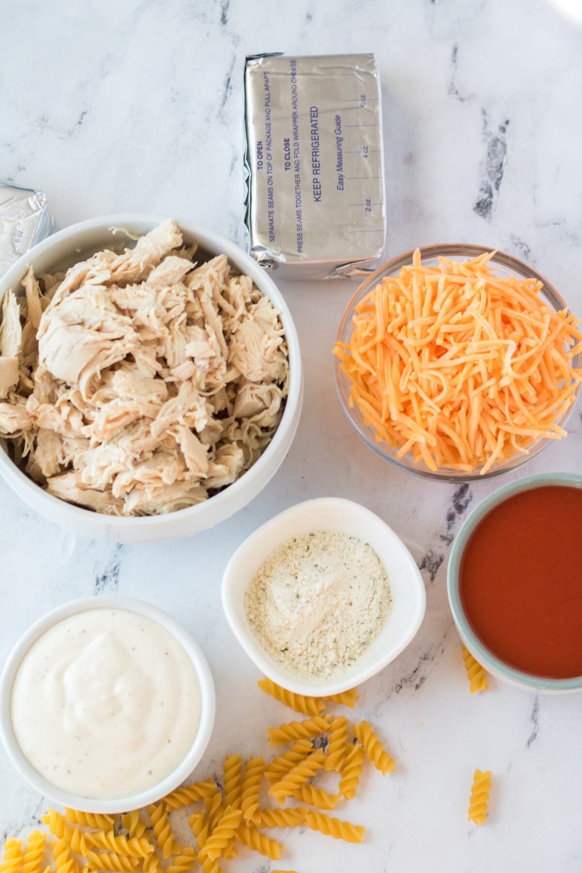 Buffalo Chicken Mac and Cheese ingredients 