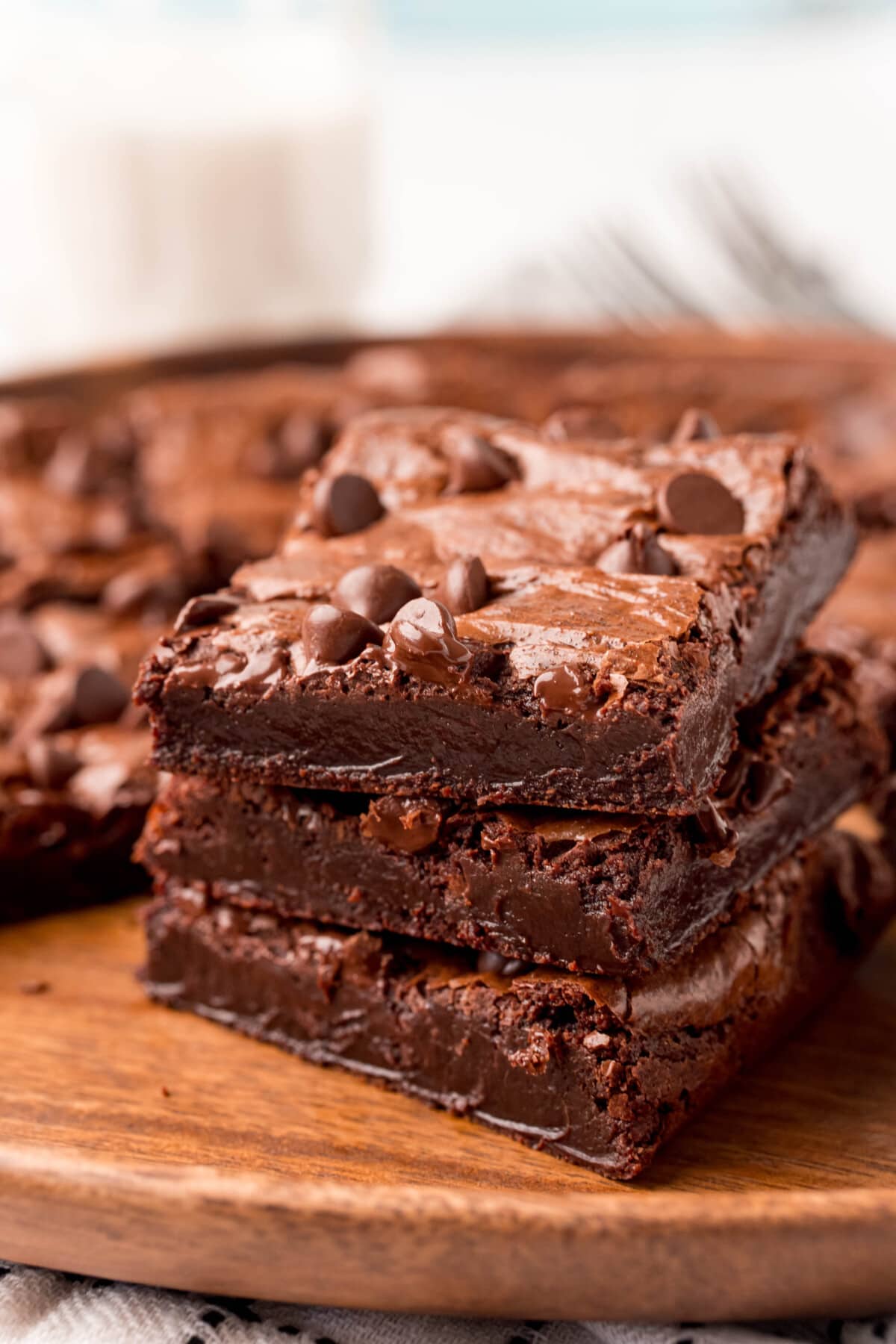 Flourless Brownies stacked