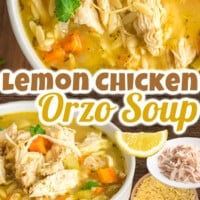 Lemon Chicken Orzo Soup pin
