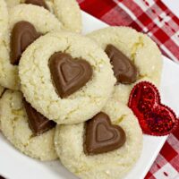 valentine crinkle cookies
