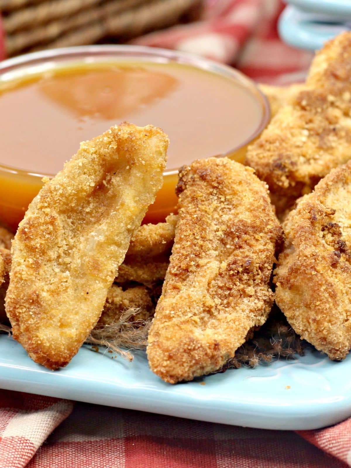 air fryer apple fries with caramel dipping sauce