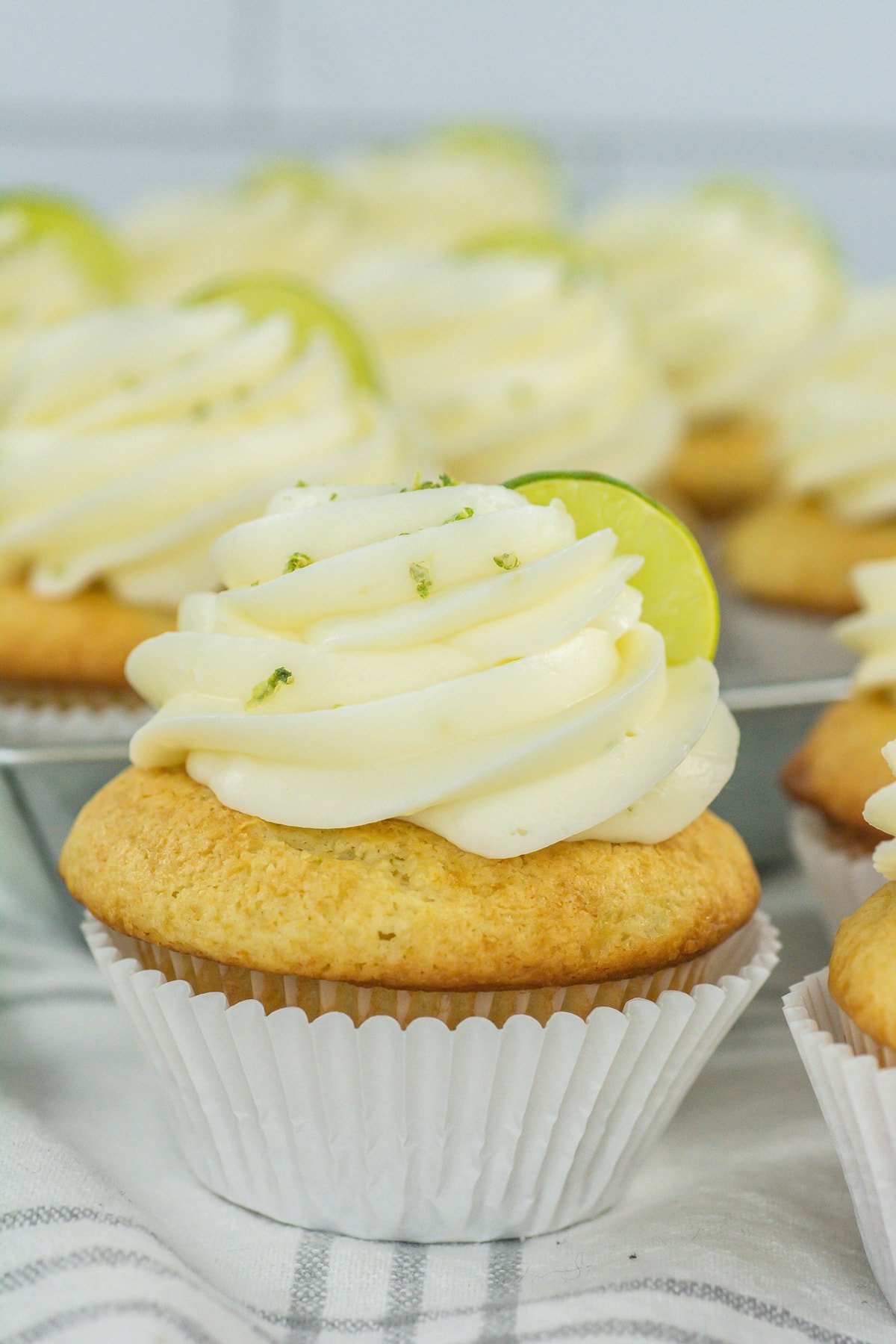 key lime cupcake with cream cheese frosting with lime