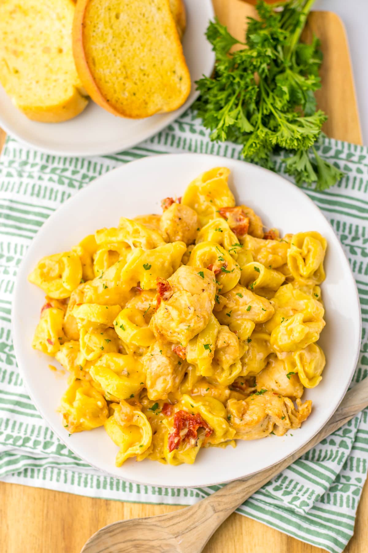 plate with Marry Me Chicken Tortellini