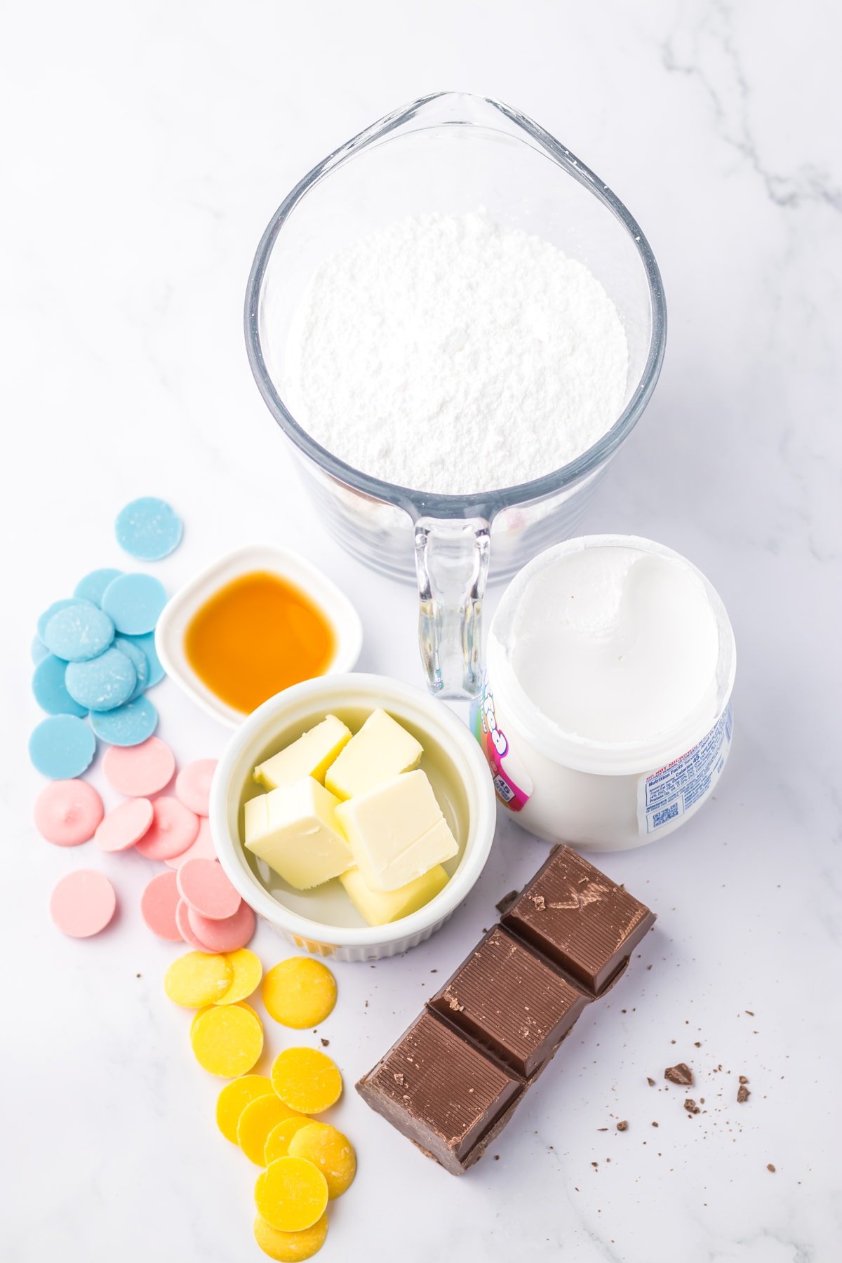 ingredients needed to make marshmallow eggs