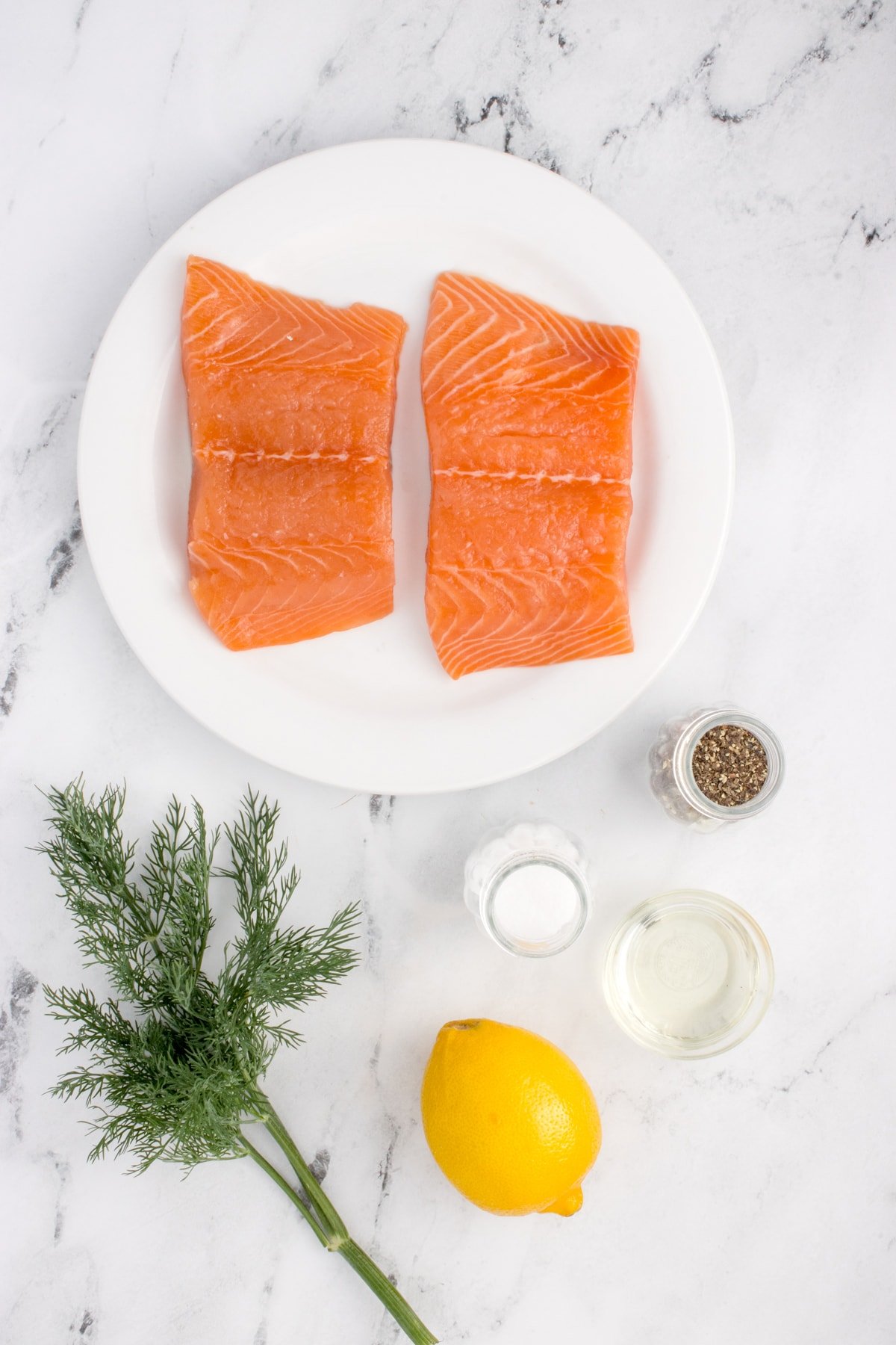 ingredients needed to make Sous Vide Salmon