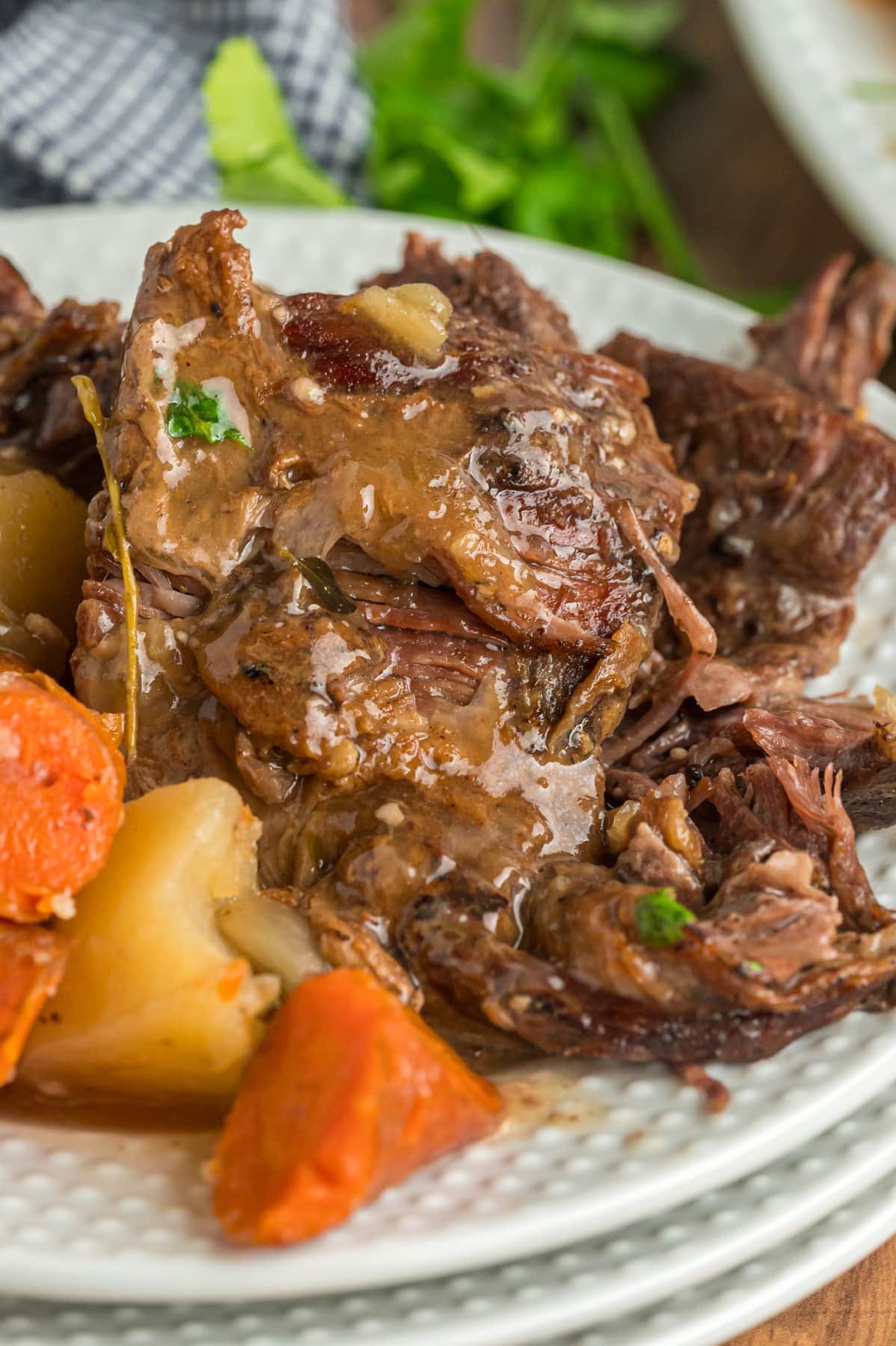A plate of slow cooker pot roast