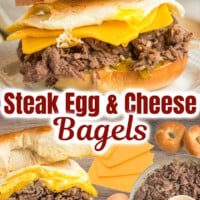 steak egg and cheese bagel pin
