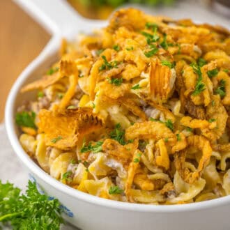 French Onion Beef Casserole feature