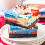 Red White and Blue Cheesecake Bars feature