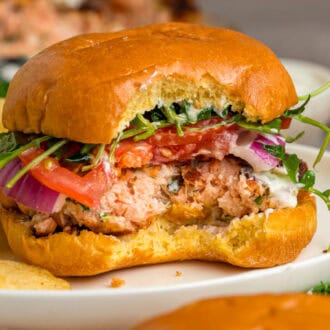 Salmon Burger feature