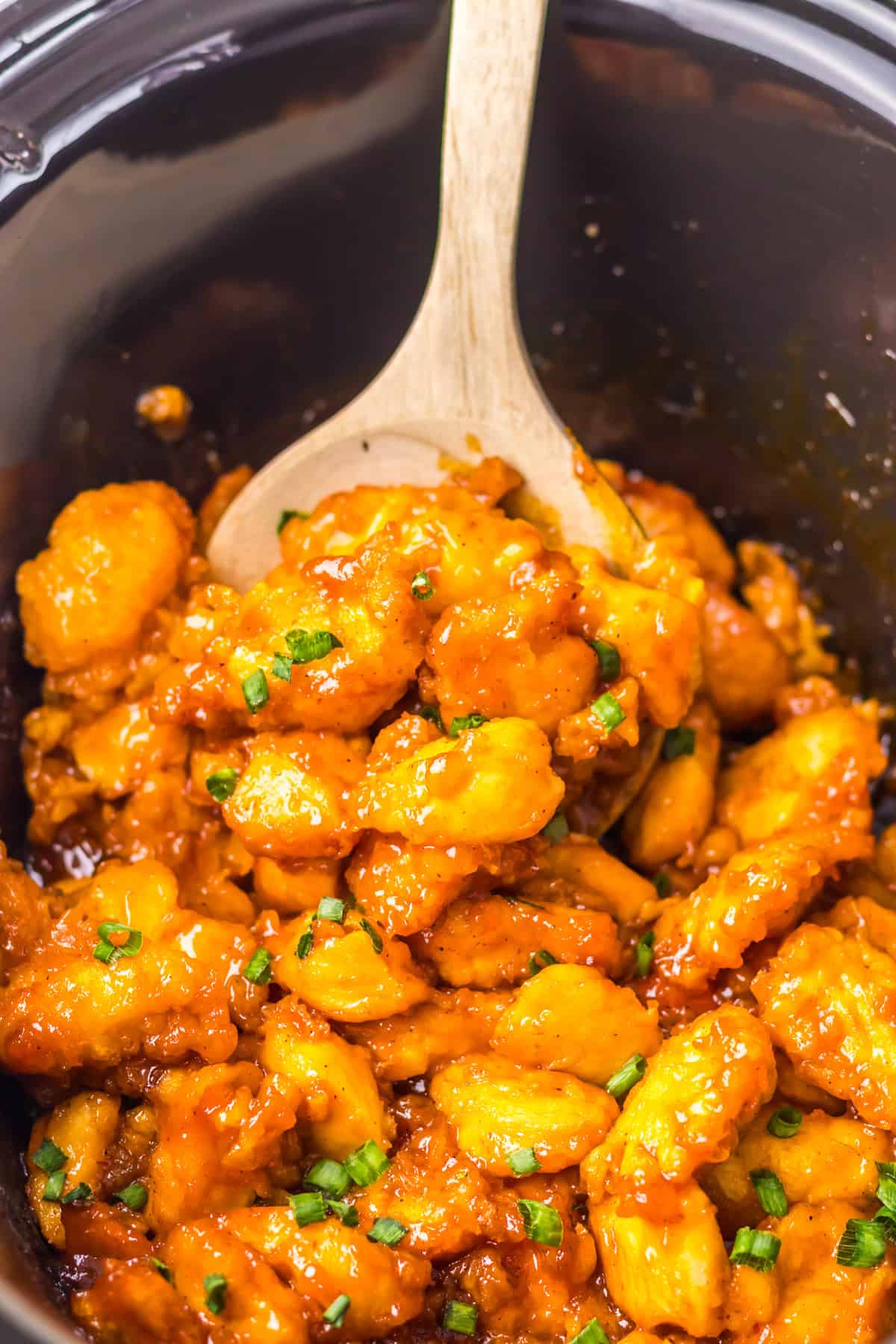 spoon of Slow Cooker Hawaiian Chicken