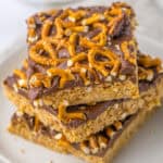 Chocolate Peanut Butter Pretzel Bars feature