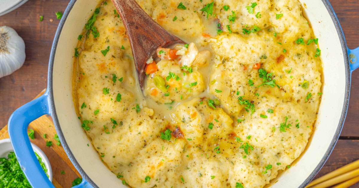 Bisquick Chicken and Dumplings [kitchenfunwithmy3sons.com]