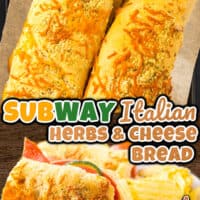 Subway Italian Herbs and Cheese Bread pin