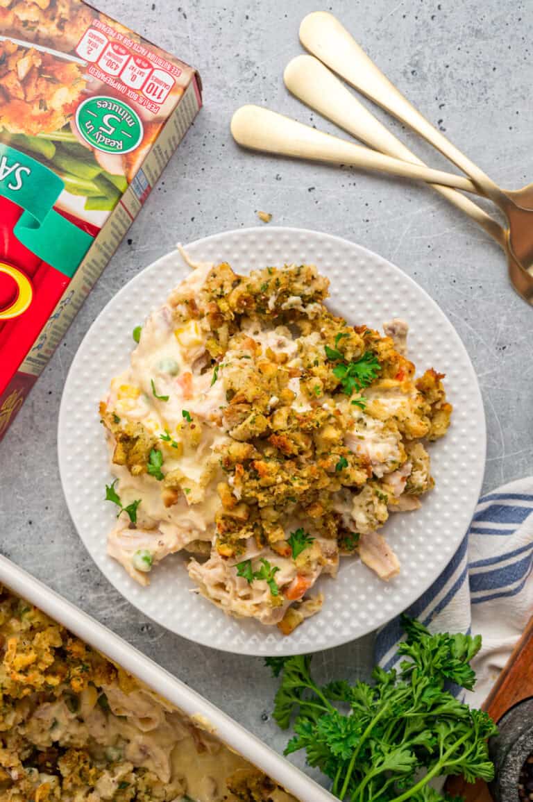 Chicken and Stuffing Casserole l Kitchen Fun With My 3 Sons