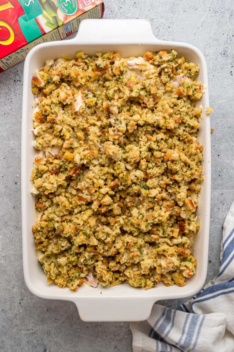 Chicken and Stuffing Casserole l Kitchen Fun With My 3 Sons