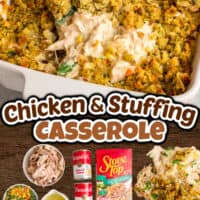 Chicken and Stuffing Casserole pin