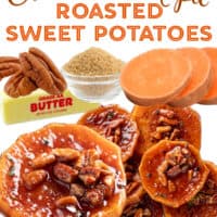 Cinnamon Maple Roasted Sweet Potatoes pin