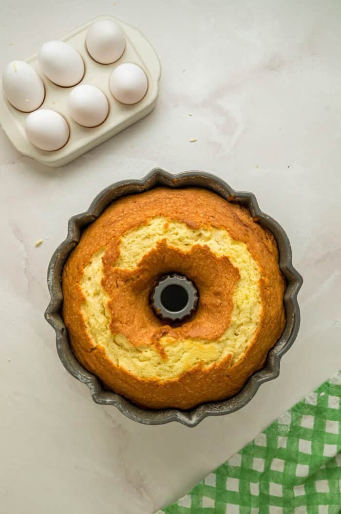 Ultra moist and dense with a tender crumb, this Cream Cheese Pound Cake offers a rich buttery vanilla flavor. Cream cheese pound cake in a bundt pan