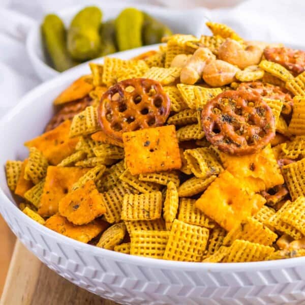 Dill Pickle Chex Mix feature