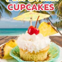 Pina Colada Cupcakes pin
