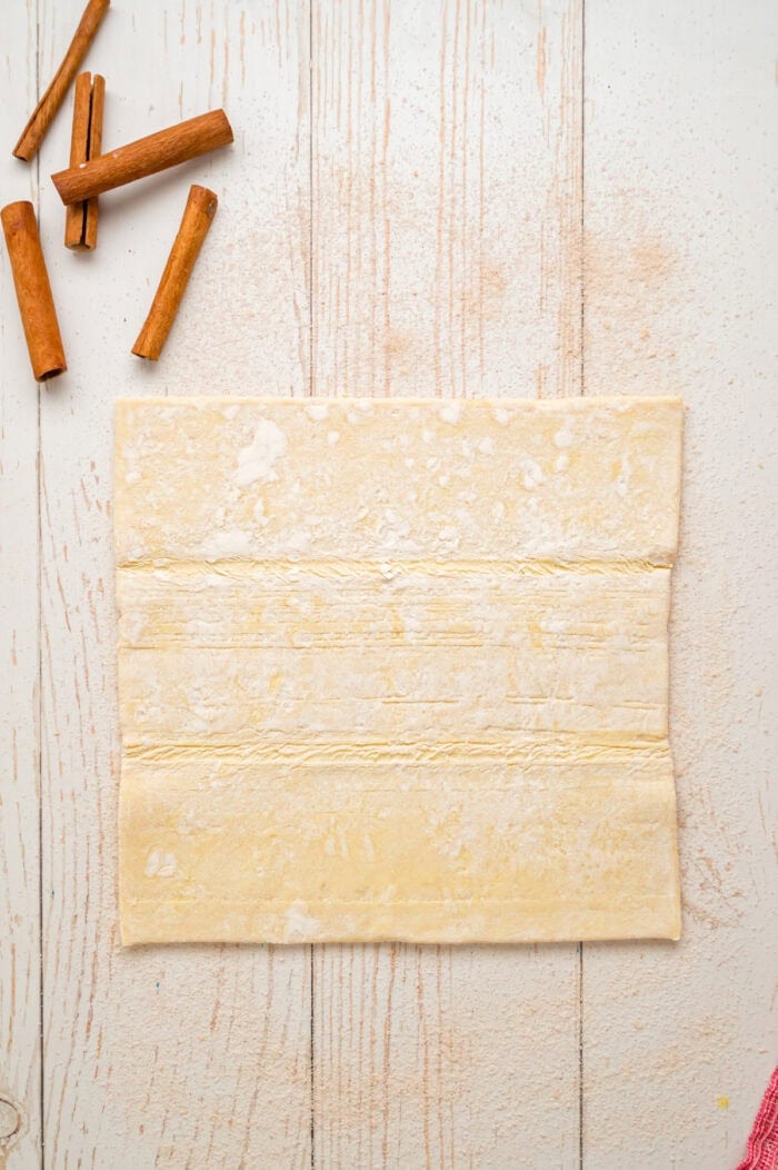 A square of puff pastry