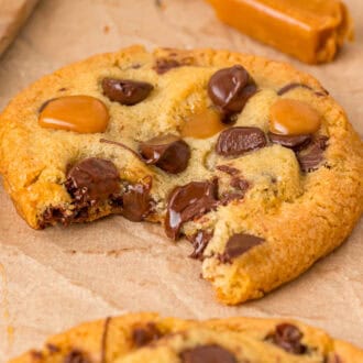Caramel Chocolate Chip Cookies feature