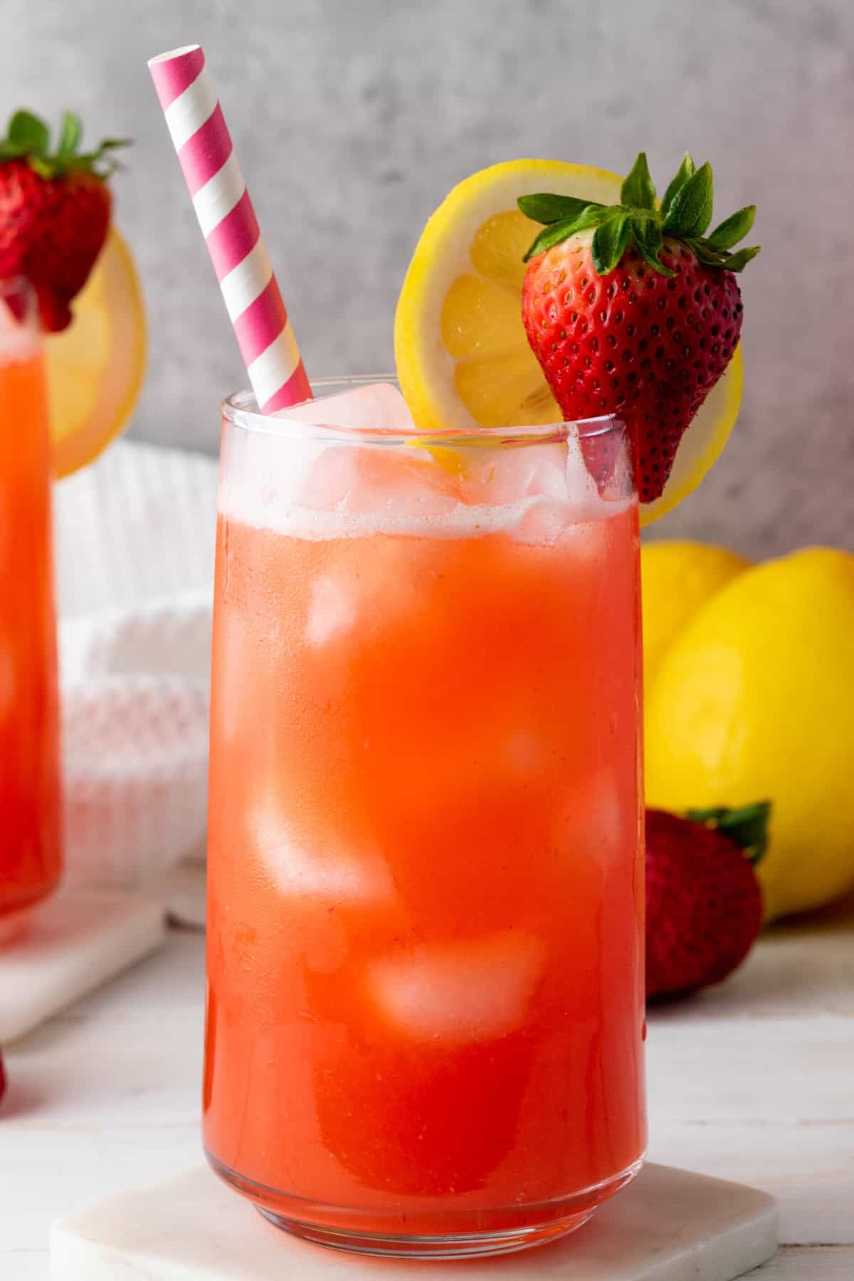 Strawberry Lemonade in a glass
