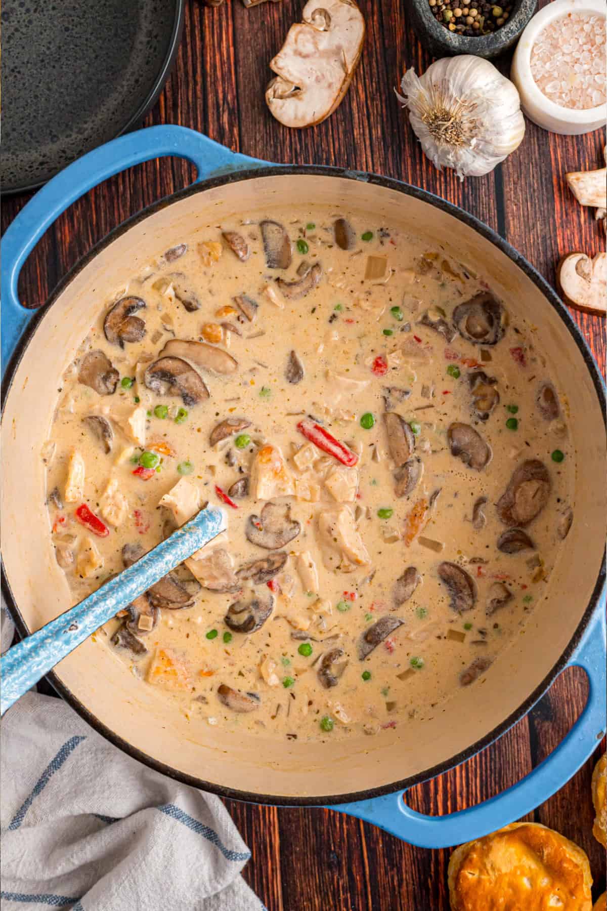Chicken a la King in a pot
