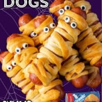 Halloween Mummy Dogs pin