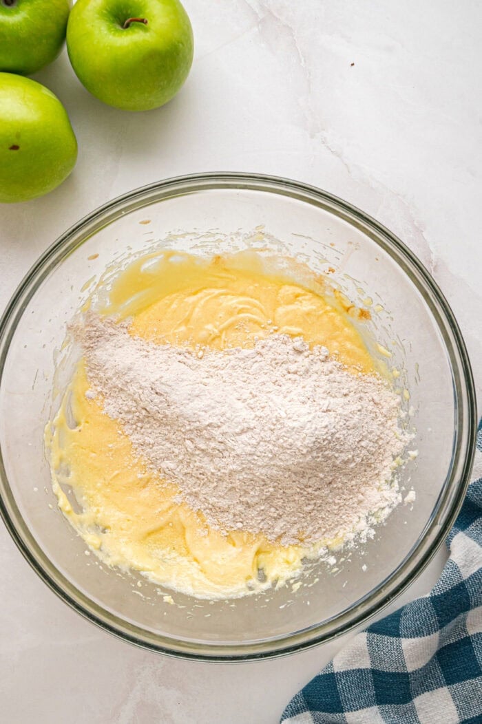 Combining wet and dry bread ingredients