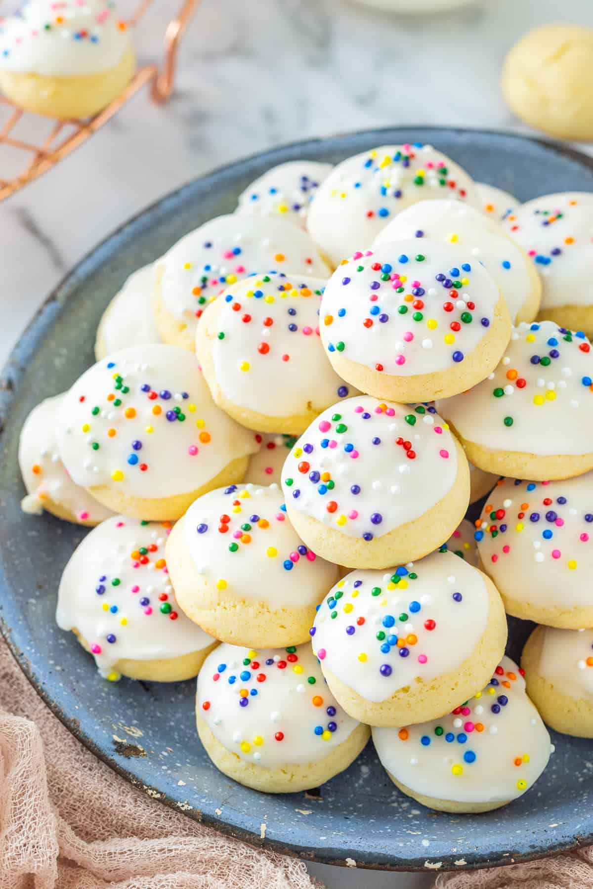 With a soft, buttery texture, the signature anise flavor, and simple decoration, these Anise Cookies are a holiday staple. A plate of anise cookies