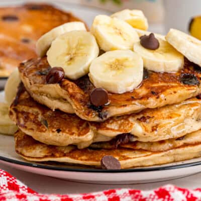 Banana Chocolate Chip Pancakes feature