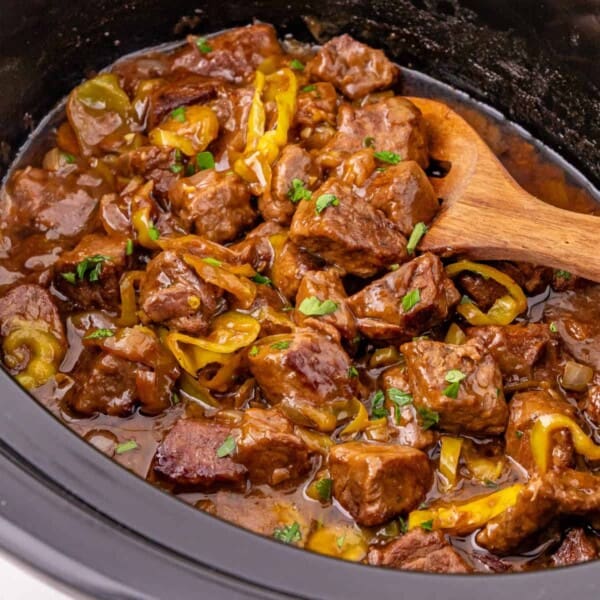 Crock-Pot Mississippi Steak Bites feature