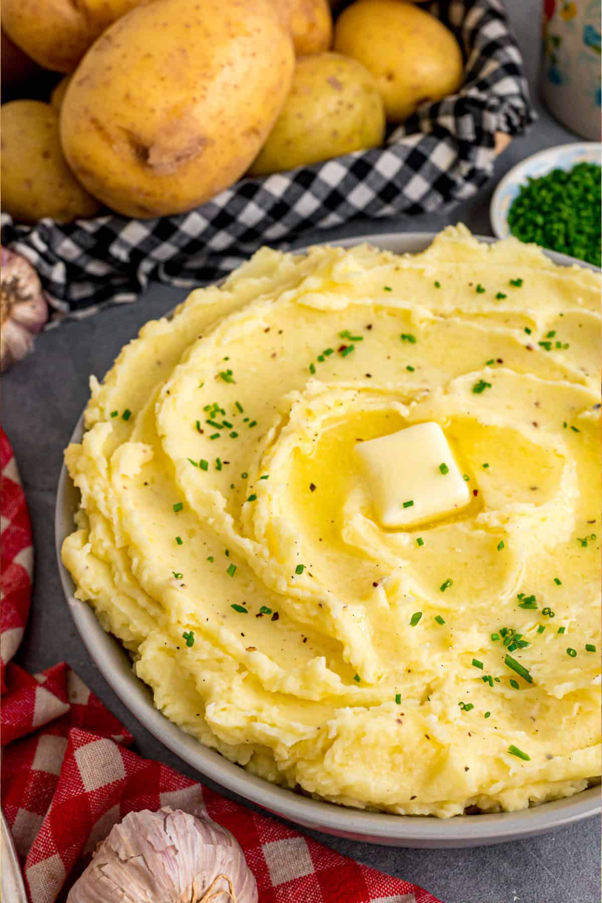 Garlic Mashed Potatoes in a bowl