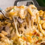 Philly Cheesesteak Pasta feature