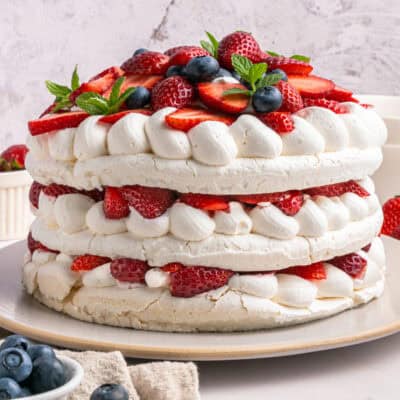 Strawberry Meringue Cake feature