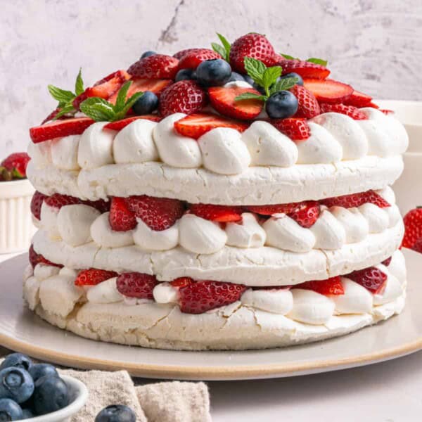 Strawberry Meringue Cake feature