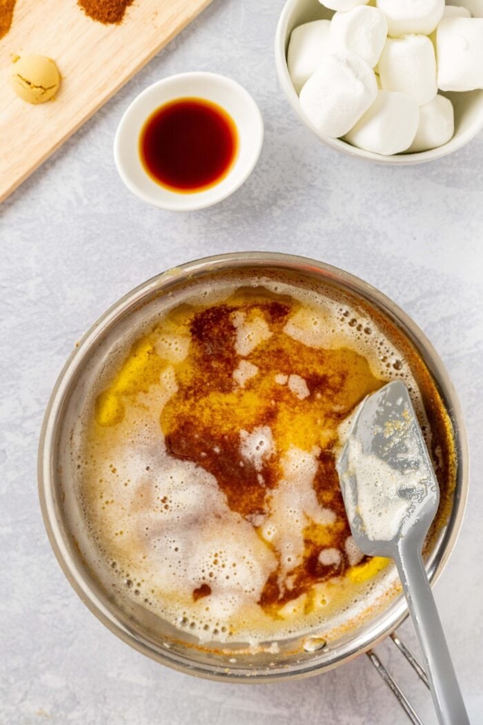 Browning butter in a pan