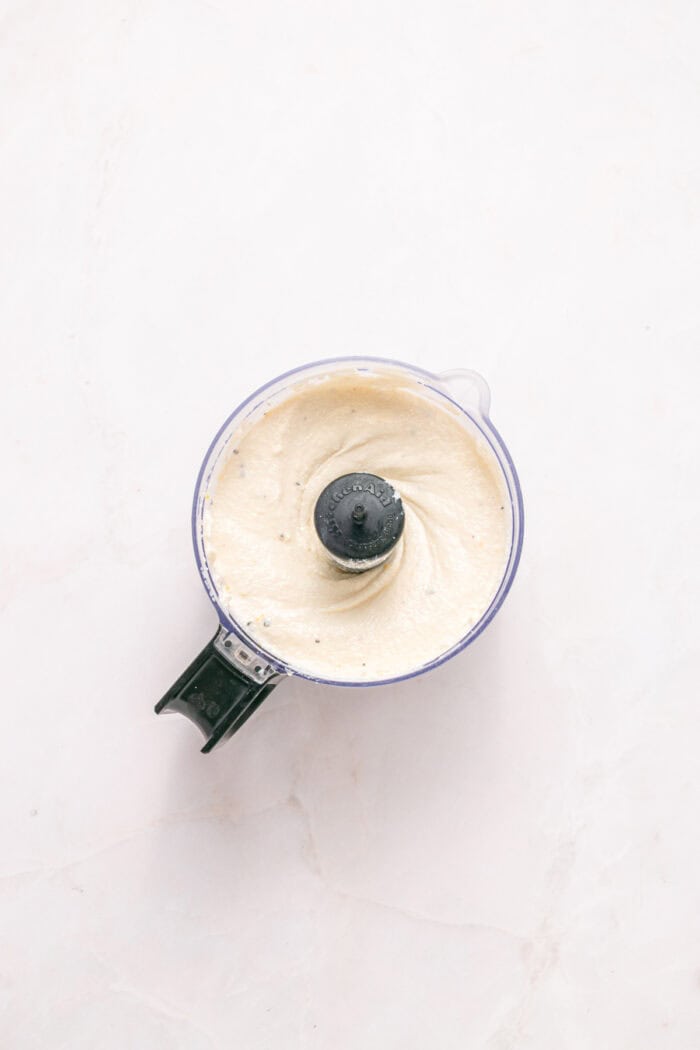 Whipped ricotta in a food processor